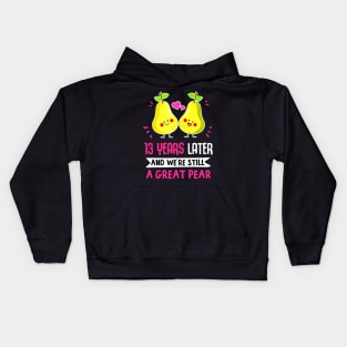 13 Years Anniversary 13th Year Anniversary Gift Idea for Her Kids Hoodie